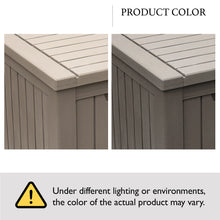 Load image into Gallery viewer, AJP Distributors 180 Gallon Outdoor Storage Box, Rain Waterproof Resin Deck Box, Lockable Large Storage Container for Patio Furniture, Cushions, Garden Tools, Sports Equipment and Pool Supplies Taupe