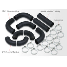 Load image into Gallery viewer, Universal 3" 12 Pieces Aluminum Piping Kit Black (x2 Straight / x6 90 Degree Long / x4 90 Degree Short)