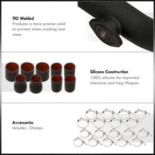 Load image into Gallery viewer, Honda Civic 1988-2000 / CRX 1988-1991 / Del Sol 1993-1997 / Acura Integra 1990-2001 Aluminum Piping Kit Black (With Type-S / Type-RS BOV Flange)