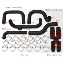 Load image into Gallery viewer, Honda Civic 1988-2000 / CRX 1988-1991 / Del Sol 1993-1997 / Acura Integra 1990-2001 Aluminum Piping Kit Black (With Type-S / Type-RS BOV Flange)