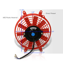 Load image into Gallery viewer, Universal 9" Radiator Fan Red