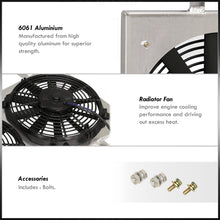 Load image into Gallery viewer, Nissan 240SX 1989-1994 M/T SR20 Aluminum Radiator Dual Fan Shroud