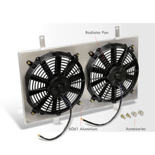 Load image into Gallery viewer, Nissan 240SX 1989-1994 M/T SR20 Aluminum Radiator Dual Fan Shroud