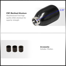 Load image into Gallery viewer, Universal 5 Speed M8 M10 M12 Type-R Style Shift Knob Black with White Lettering