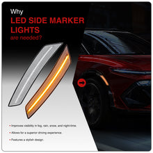 Load image into Gallery viewer, Chevy Equinox (Gen III) 2022-2024 Front Amber LED Side Marker Lights Clear Lens