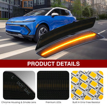 Load image into Gallery viewer, Chevy Equinox (Gen III) 2022-2024 Front Amber LED Side Marker Lights Smoked Lens