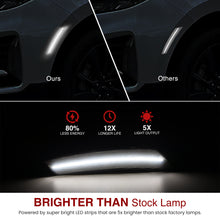 Load image into Gallery viewer, Chevy Equinox (Gen III) 2022-2024 Front White LED Side Marker Lights Smoked Lens