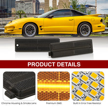Load image into Gallery viewer, Pontiac Firebird 1998-2002 Front Amber LED Side Marker Lights Smoke Len