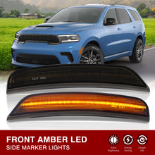 Load image into Gallery viewer, Dodge Durango 2021-2025 Front Amber LED Side Marker Lights Smoked Lens