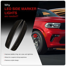 Load image into Gallery viewer, Dodge Durango 2021-2025 Front Amber LED Side Marker Lights Smoked Lens