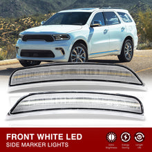 Load image into Gallery viewer, Dodge Durango 2021-2025 Front White LED Side Marker Lights Clear Lens