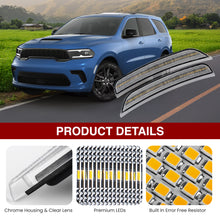 Load image into Gallery viewer, Dodge Durango 2021-2025 Front White LED Side Marker Lights Clear Lens