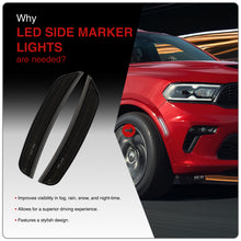 Load image into Gallery viewer, Dodge Durango 2021-2025 Front White LED Side Marker Lights Smoked Lens