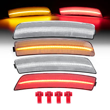 Load image into Gallery viewer, Ford Mustang Mach-E 2021-2024 Chrome Housing Clear Lens Front Amber Rear Red LED Side Marker