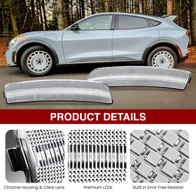 Load image into Gallery viewer, Ford Mustang Mach-E 2021-2024 Chrome Housing Clear Lens Front Amber Rear Red LED Side Marker