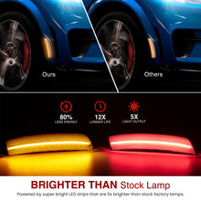 Load image into Gallery viewer, Ford Mustang Mach-E 2021-2024 Chrome Housing Clear Lens Front Amber Rear Red LED Side Marker