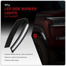 Load image into Gallery viewer, Nissan Frontier 2022-2024 Front White LED Side Marker Lights Smoked Lens