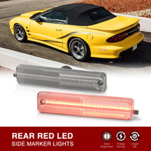 Load image into Gallery viewer, Pontiac Firebird 1998-2002 Rear Red LED Side Marker Lights Clear Len
