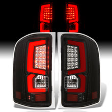 Load image into Gallery viewer, Chevrolet Silverado 2007-2013 LED Bar Tail Lights Black Housing Clear Lens Red Tube