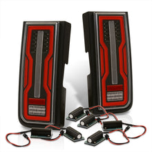 Load image into Gallery viewer, Hummer H2 2003-2009 LED Tail Lights Black Housing Clear Len