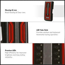 Load image into Gallery viewer, Hummer H2 2003-2009 LED Tail Lights Black Housing Clear Len