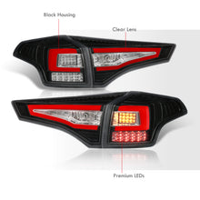 Load image into Gallery viewer, Toyota RAV4 2013-2015 LED Bar Tail Lights Black Housing Clear Len Red Tube