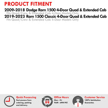 Load image into Gallery viewer, Dodge Ram 1500 2009-2018 / Classic 1500 2019-2023 Quad & Extended Cab 4 Door Tape On Window Visors