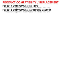 Load image into Gallery viewer, GMC Sierra 1500 2014-2018 / Sierra 2500HD 3500HD 2015-2019 Factory Style Projector Headlights Black Housing Clear Len Clear Reflector (Halogen Models Only)