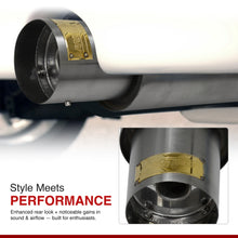 Load image into Gallery viewer, Honda Accord Coupe & Sedan 2.2L I4 1990-1993 N1 Style Stainless Steel Catback Exhaust System Gunmetal (Piping: 2.5" / 65mm to 3.0" / 76mm | Tip: 4.5")