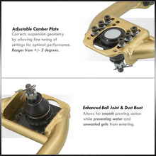 Load image into Gallery viewer, Honda Civic 1996-2000 Front Upper Tubular Control Arms Camber Kit Gold