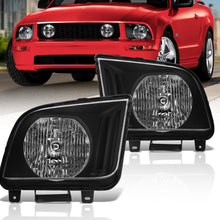 Load image into Gallery viewer, Ford Mustang 2005-2009 Factory Style Headlights Black Housing Clear Len Clear Reflector