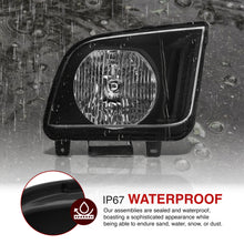 Load image into Gallery viewer, Ford Mustang 2005-2009 Factory Style Headlights Black Housing Clear Len Clear Reflector