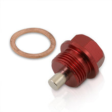 Load image into Gallery viewer, Oil Pan Magnetic Bolt with Gasket M20 x 1.5 Red for Subaru

