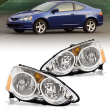 Load image into Gallery viewer, Acura RSX 2002-2004 Factory Style Headlights Chrome Housing Clear Len Amber Reflector