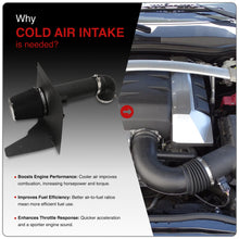 Load image into Gallery viewer, Chevrolet Camaro 6.2L V8 2010-2015 Cold Air Intake Black + Heat Shield