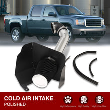 Load image into Gallery viewer, Chevrolet Silverado 1500 2007-2008 / Avalanche 2007-2008 / Suburban 2500 2007-2008 / Tahoe 2007-2008 / Cadillac Escalade 2007-2008 / GMC Sierra 1500 2007-2008 / Yukon XL 2007-2008 4.8L 5.3L 6.0L V8 Cold Air Intake Polished + Heat Shield