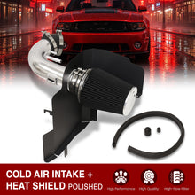 Load image into Gallery viewer, Ford Mustang 5.0L V8 2011-2014 Cold Air Intake Polished + Heat Shield