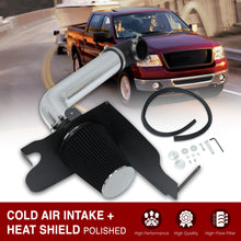 Load image into Gallery viewer, Ford F150 2004-2008 / Lincoln Mark LT 2006-2008 5.4L V8 Cold Air Intake Polished + Heat Shield
