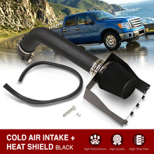 Load image into Gallery viewer, Ford F150 2009-2014 / Expedition 2007-2014 / Lincoln Navigator 2007-2014 5.4L V8 Cold Air Intake Black + Heat Shield