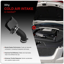 Load image into Gallery viewer, Cadillac CTS-V 6.2L V8 2009-2015 Cold Air Intake Black + Heat Shield