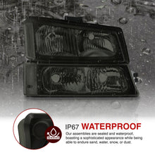 Load image into Gallery viewer, Chevrolet Silverado 2003-2006 Factory Style Headlights + Bumpers Chrome Housing Smoke Len Clear Reflector