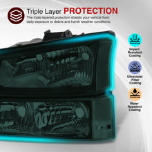 Load image into Gallery viewer, Chevrolet Silverado 2003-2006 Factory Style Headlights + Bumpers Chrome Housing Smoke Len Clear Reflector