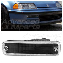 Load image into Gallery viewer, For 1990-1991 Honda Civic 3 Door Bumper Lights Driving Lamps Black Housing Lens