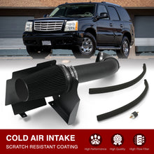 Load image into Gallery viewer, Chevrolet Silverado 1999-2006 / Avalanche 2002-2006 / Suburban 1500 2500 2000-2006 / Tahoe 2000-2006 / Cadillac Escalade 2002-2006 / GMC Sierra 1999-2006 / Yukon 2000-2006 / Yukon XL 2000-2006 4.8L 5.3L 6.0L V8 Cold Air Intake Black + Heat Shield