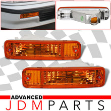 Load image into Gallery viewer, Honda Civic 88-89 3 Door Bumper Light Chrome Housing Amber Lens