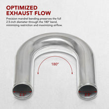 Load image into Gallery viewer, 2.5 inch 180 Degree U-Pipe