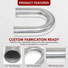 Load image into Gallery viewer, 2.5 inch 180 Degree U-Pipe