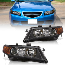Load image into Gallery viewer, Acura TSX 2004-2008 Factory Style Headlights Black Housing Clear Len Amber Reflector