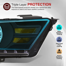 Load image into Gallery viewer, Ford Mustang 2010-2014 Factory Style Headlights Black Housing Clear Len Amber Reflector