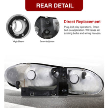 Load image into Gallery viewer, Chevrolet Camaro 1998-2002 Factory Style Headlights Chrome Housing Clear Len Chrome Reflector